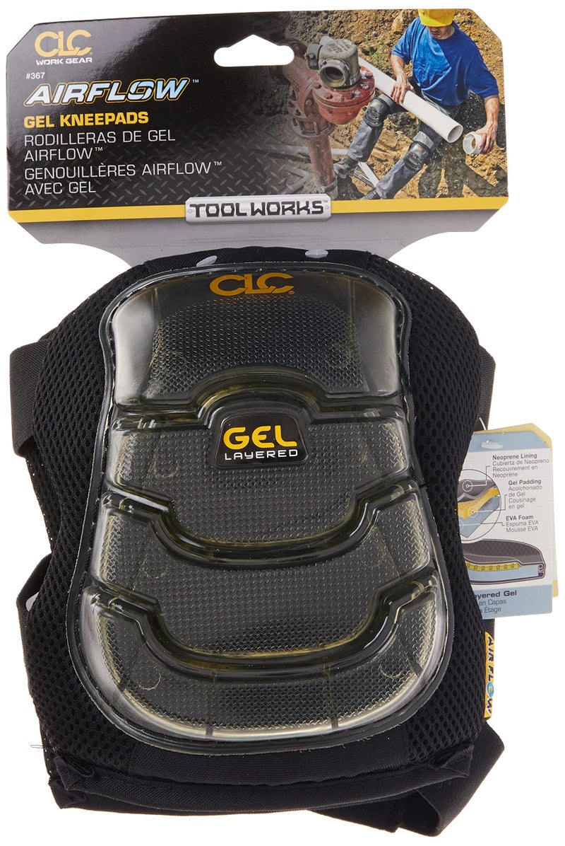 Custom Leathercraft CLC Custom Leathercraft 367 Airflow Gel Kneepads , Black - Image 3